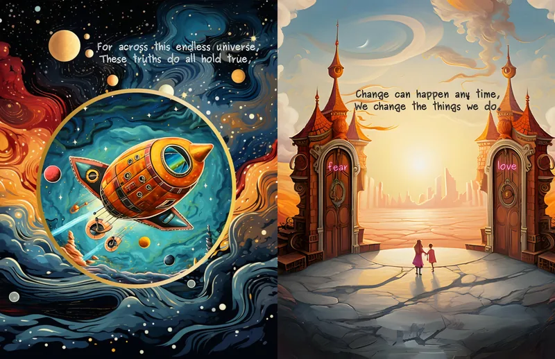 Illustrated spread 3 from Dear World