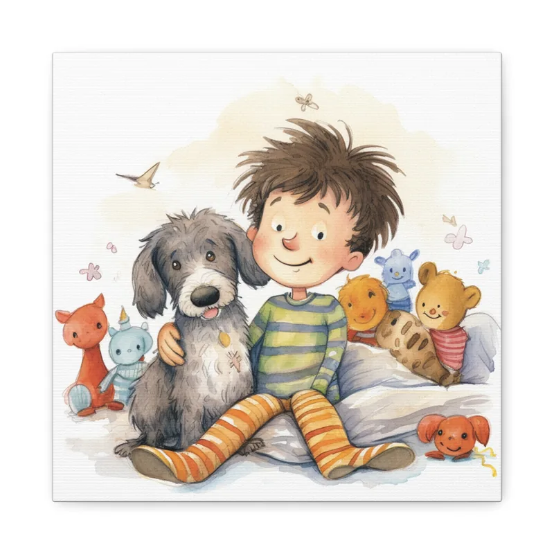 He’s family, not a pet!, canvas gallery wrap