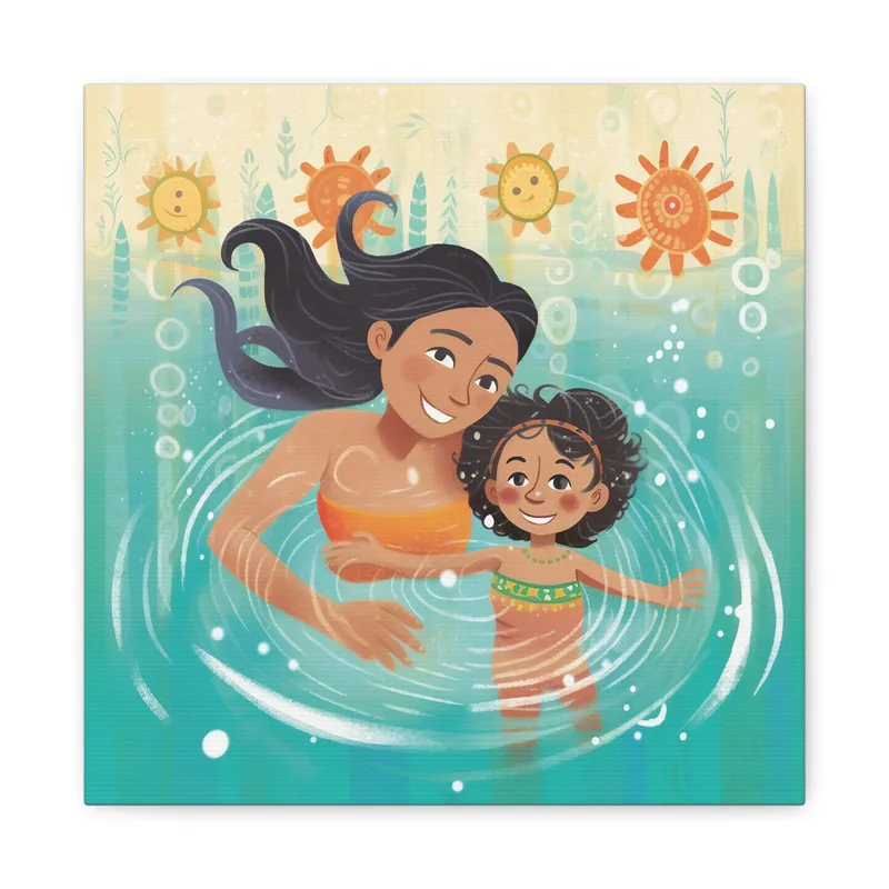 Often we go swimming!, canvas gallery wrap